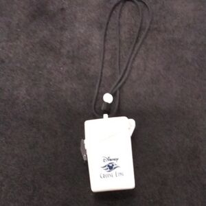 Disney Cruise Line White Badge Holder with Black Cord